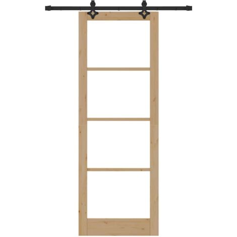 Porte Coulissante-Porte intérieure Autre Marron 83 x 232 cm Bois et ...