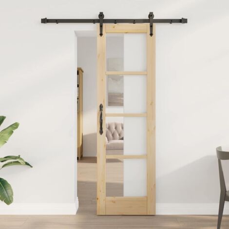 Porte Coulissante-Porte intérieure ORKDAL Marron 61 x 198.5 cm Bois et métal 829659 (1/5)
