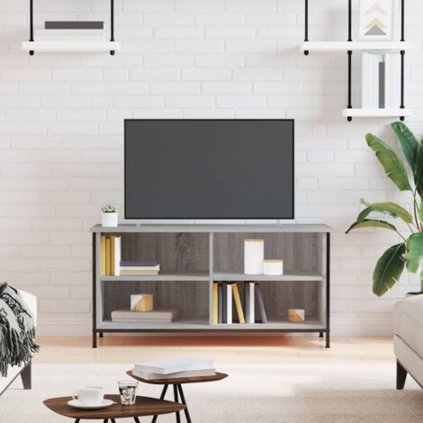 Meuble TV-Banc TV-Meuble Télé Sonoma gris 100x40x50 cm Bois d'ingénierie 748042 (1/5)