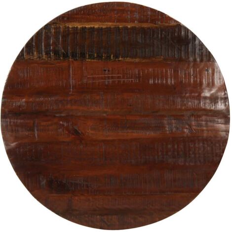 Dessus de table-Plateau de Table de Remplacement Ø 90x3,8 cm rond bois massif de récupération 880294 (1/5)