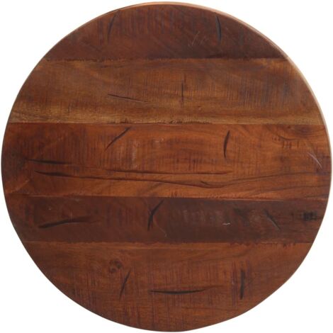 Dessus de table-Plateau de Table de Remplacement Ø 60x2,5 cm rond bois massif de récupération 219286 (1/5)