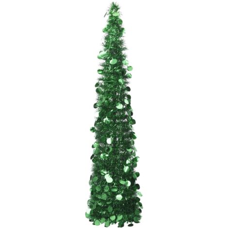Sapin de Noël artificiel-Arbre de Noël-Décoration de Fête pour Noël escamotable vert 150 cm PET 983463 (1/5)