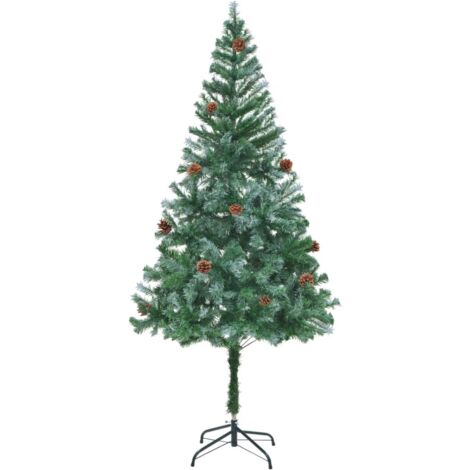 Arbre de Noël artificiel avec pommes de pin-Décoration de Fête pour Noël 180 cm 527864 (1/5)