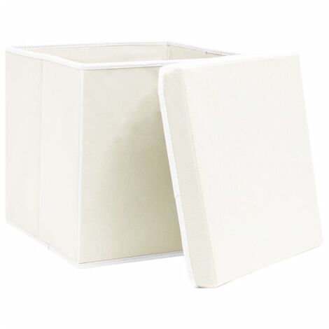 4 Boîtes De Rangement En Bambou - 31x31x20 Cm - Avec Couvercle Et Poignée - Pliables - Pour Placard, étagère, Salon - 3
