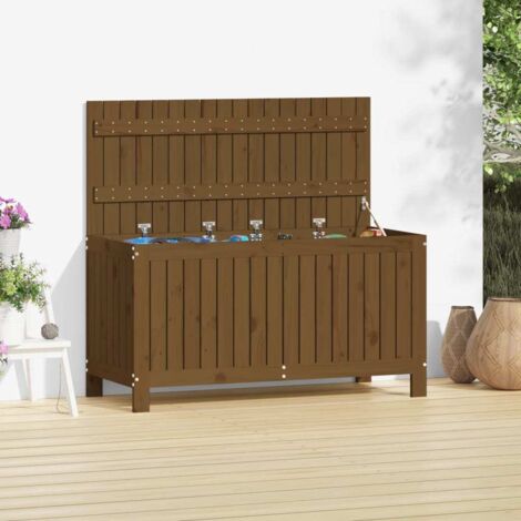 Boîte de rangement de jardin-Coffre de rangement-Stockage Rangement Marron miel 115x49x60 cm Bois pin 148443 (1/5)