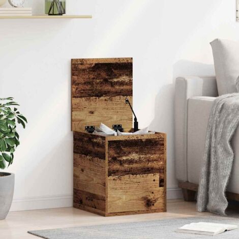 Boîte de Rangement avec stockage-Coffre de rangement Bois ancien 40 x 42 x 46 cm 486789 (1/5)