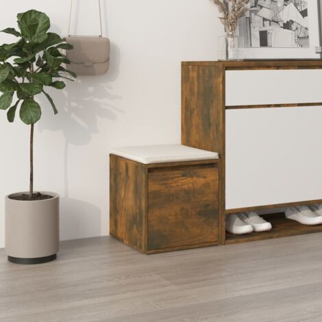 Tiroir boîte-Coffre de rangement-Stockage Rangement Chêne fumé 40,5x40x40 cm Bois d'ingénierie 249719 (1/5)