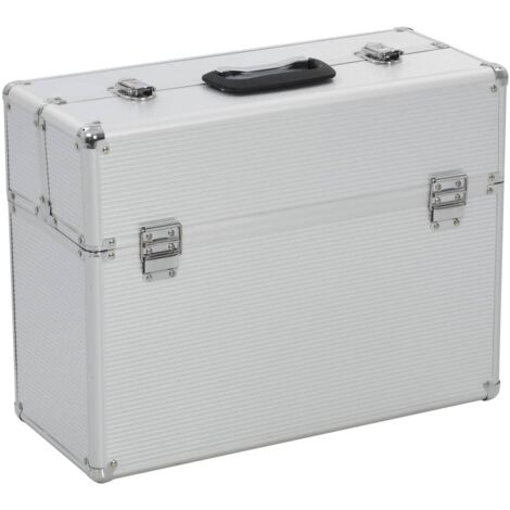 Boîte à outils-Coffre de rangement-Stockage Rangement 47 x 36 x 20 cm Argenté Aluminium 276686 (1/5)