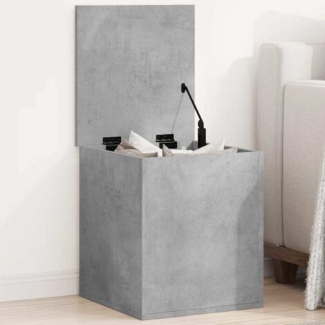 Boîte de rangement-Coffre de rangement-Stockage Rangement gris béton 40x42x46 cm bois d'ingénierie 942833 (1/5)