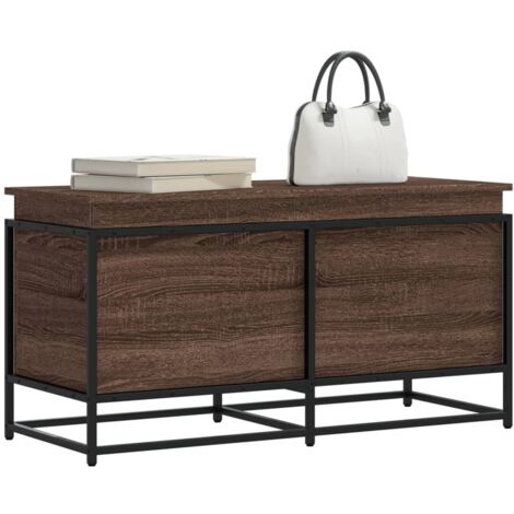 Boîte de rangement avec couvercle-Coffre de rangement-Stockage Rangement chêne marron bois ingénierie 840427 (1/5)
