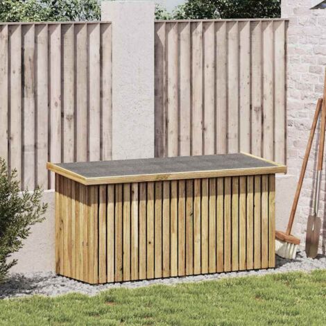 Boîte de rangement de jardin-Coffre de rangement-Stockage Rangement Marron 119 x 44 x 58.5 cm 233819 (1/5)