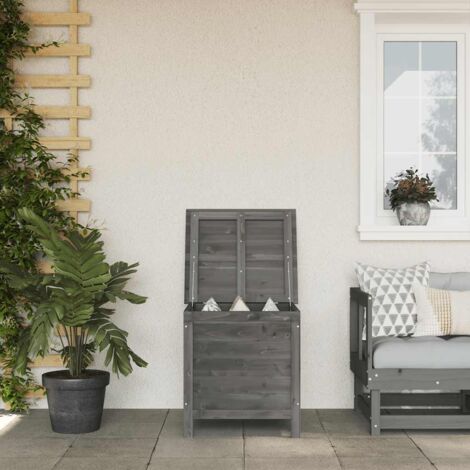Boîte de rangement de jardin-Coffre de rangement-Stockage Rangement anthracite bois massif de sapin 796703 (1/5)