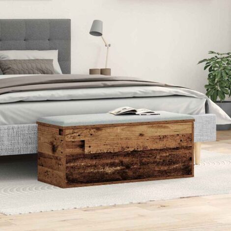 Valise Vintage En Bois - Boîte De Rangement Décorative 44,5x23x11,7 Cm, Avec Poignées Et Fermoir, Style Rétro - 6
