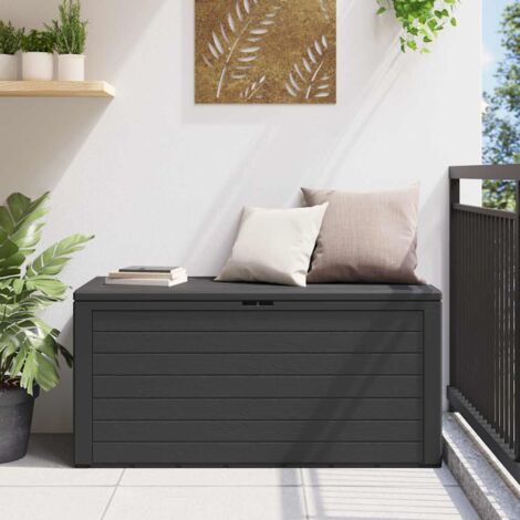 Boîte de rangement de jardin-Coffre de rangement-Stockage Rangement Anthracite 116x44x55 cm 763656 (1/5)