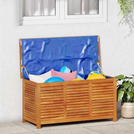 Boîte de rangement de jardin-Coffre de rangement-Stockage Rangement persiennes 113x50x56cm bois acacia 675252 (1/5)