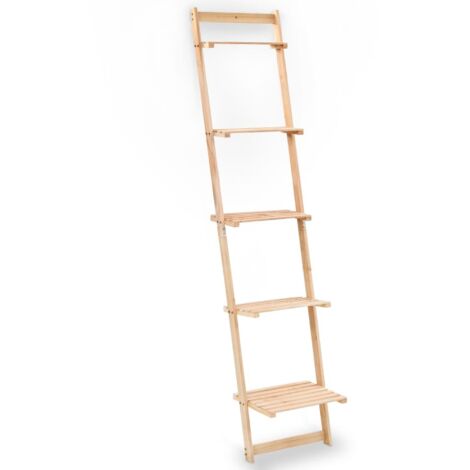 Étagère murale-Étagère flottante-Étagère Suspendue échelle bois de cèdre 41,5 x 30 x 176 cm 483837 (1/5)