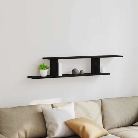 Étagère TV murale-Étagère flottante-Étagère Suspendue Chêne noir 125 x 18 x 23 cm Bois d'ingénierie 578790 (1/5)