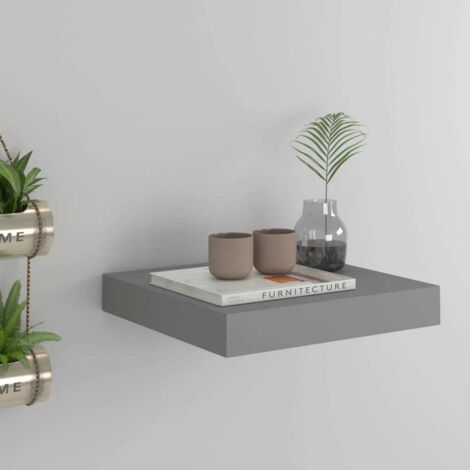 Étagère flottante-Étagère murale-Étagère Suspendue murale gris 23x23,5x3,8 cm MDF 685652 (1/5)