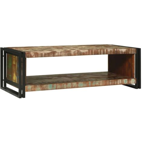 Table Basse-Table Salon Marron 120 x 50 x 38 cm bois de récupération massif 720947 (1/5)