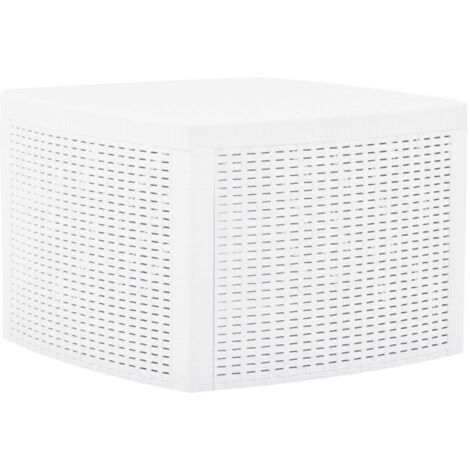 Table d'appoint-Table basse-Table Salon Blanc 54x54x36,5 cm Plastique 717556 (1/5)