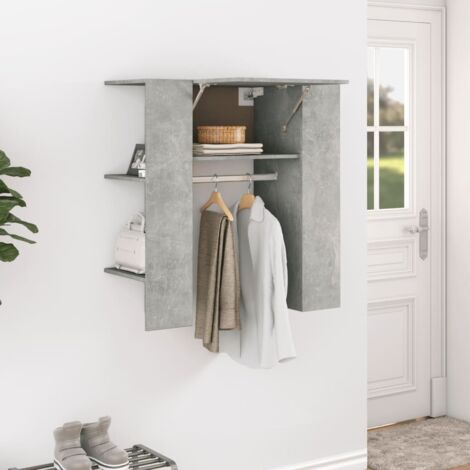 Armoire de couloir-Meuble de rangement Gris béton 97,5x37x99 cm Bois d'ingénierie 897454 (1/5)