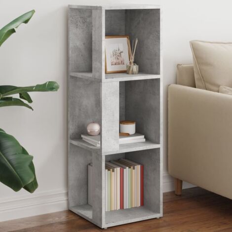 Armoire d'angle-Meuble de rangement Gris béton 33x33x100 cm Bois d'ingénierie 886203 (1/5)