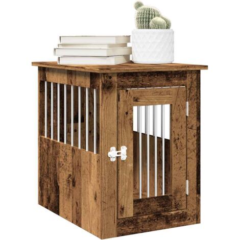 Meuble de cage chien-Abri pour chien vieux bois 45x62x59 cm bois d'ingénierie 347002