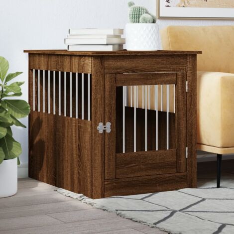 Meuble de cage pour chiens-Abri pour chien chêne marron 64,5x80x71 cm 499114
