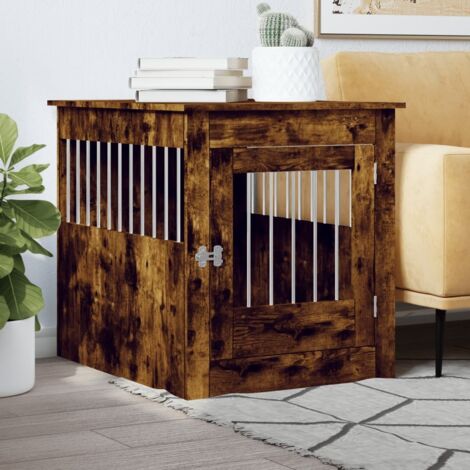 Meuble de cage pour chiens-Abri pour chien chêne fumé 64,5x80x71 cm 435002