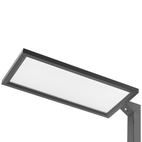 Lampadaire LED Orion Par Beliani - Métal Noir Avec Détecteur De Mouvement - Hauteur 196 Cm