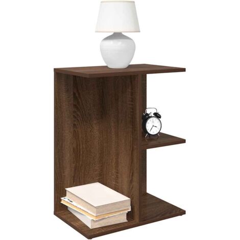 Table de chevet-Table de nuit chêne marron 46,5x29x61 cm bois d'ingénierie 965467 (1/5)