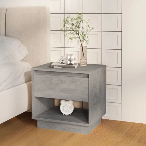 Table de chevet flottante-Table de nuit Gris béton 45x34x44 cm Bois d'ingénierie 926885 (1/5)