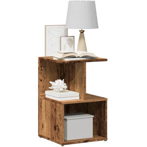 Table de chevet-Table de nuit vieux bois 35x35x55 cm bois d'ingénierie 665796 (1/5)