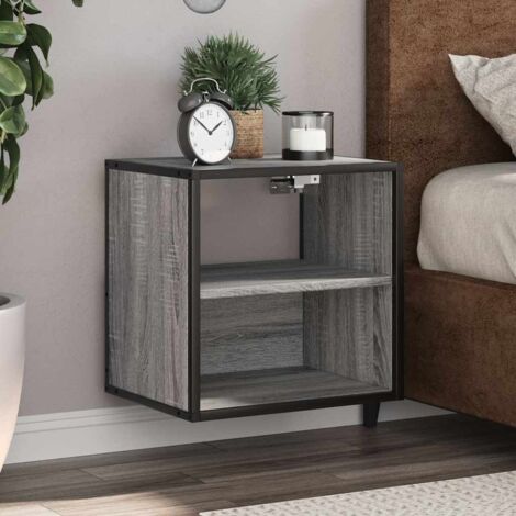 Table de chevet murale-Table de nuit flottante sonoma gris 40x31x39,5 cm 641450 (1/5)
