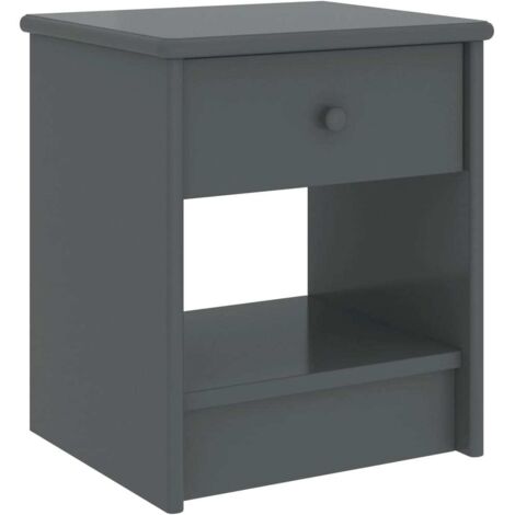 Table de chevet flottante-Table de nuit Gris foncé 35x30x40 cm Bois de pin massif 851648 (1/5)