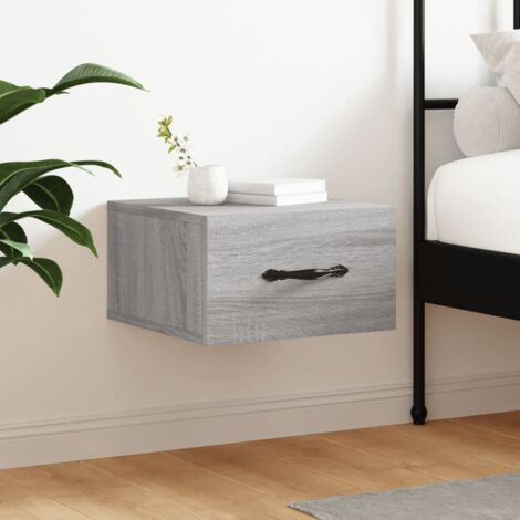 Table de chevet murale-Table de nuit flottante sonoma gris 35x35x20 cm 433259 (1/5)
