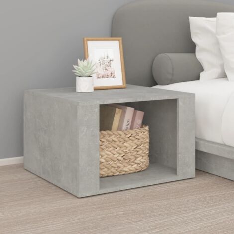 Table de chevet flottante-Table de nuit Gris béton 57x55x36 cm Bois d'ingénierie 544104 (1/5)