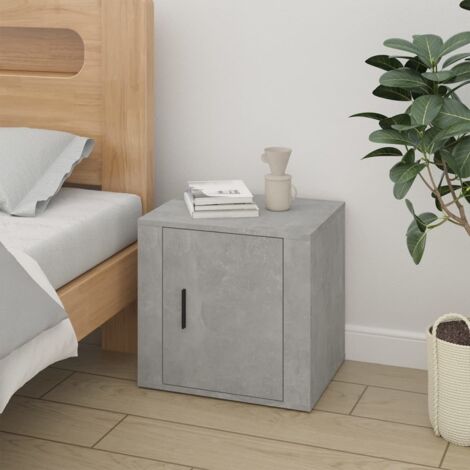 Table de chevet flottante-Table de nuit Gris béton 50x39x47 cm 450713 (1/5)