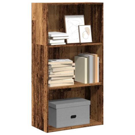 Bibliothèque-Étagère de Rangement vieux bois 60x30x114 cm bois d'ingénierie 800202 (1/5)