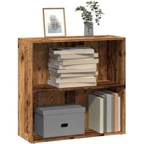 Bibliothèque-Étagère de Rangement vieux bois 80x30x77 cm bois d'ingénierie 794468 (1/5)