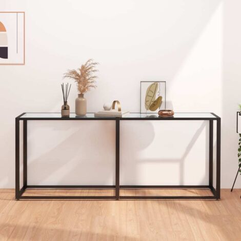 Table console-Table d'entrée Transparent 180x35x75,5 cm Verre trempé 313952 (1/5)
