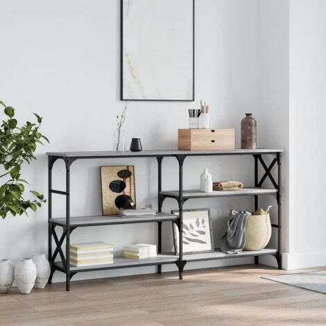 Table console-Table d'entrée sonoma gris 150x29x76,5 cm bois d'ingénierie (1/5)