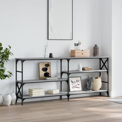 Table console-Table d'entrée sonoma gris 180x29x76,5 cm bois d'ingénierie (1/5)