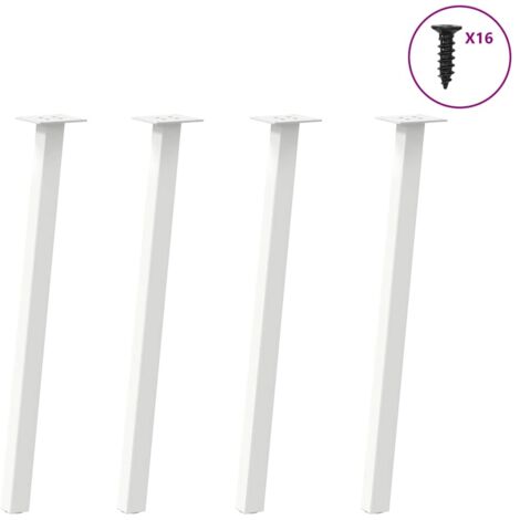 Pieds de table console 4 pièces-Pieds de table d'entrée Blanc 72 cm Acier 739488 (1/5)