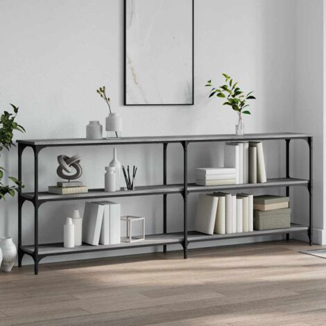 Table console-Table d'entrée sonoma gris 200x29x75 cm bois d'ingénierie 744490 (1/5)