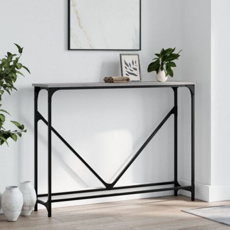 Table console-Table d'entrée sonoma gris 102x22,5x75 cm bois d'ingénierie (1/5)