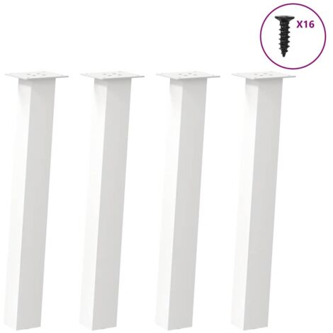 Pieds de table console 4 pièces-Pieds de table d'entrée Blanc 72 cm Acier 758102 (1/5)