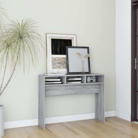 Table console-Table d'entrée Sonoma gris 105x30x80 cm Bois d'ingénierie (1/5)