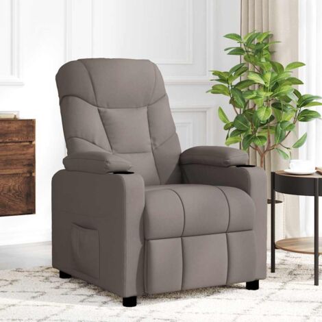 Fauteuil de massage-Chaise de relaxation-Fauteuil Relax Taupe Tissu 321880 (1/5)