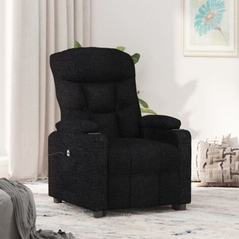 Fauteuil inclinable électrique-Chaise de relaxation-Fauteuil Relax Noir Tissu 150715 (1/5)